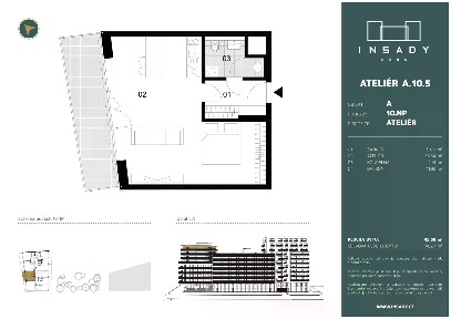 Pronájem bytu 1+kk 46 m² Nové sady, Brno - Staré Brno