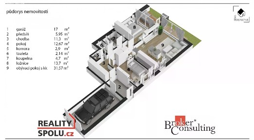 Pronájem bytu 4+kk 149 m²
