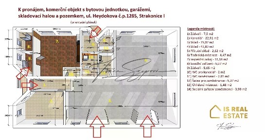 Pronájem výrobní haly, prostoru 245 m²