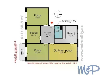 Prodej bytu 4+1 88 m²