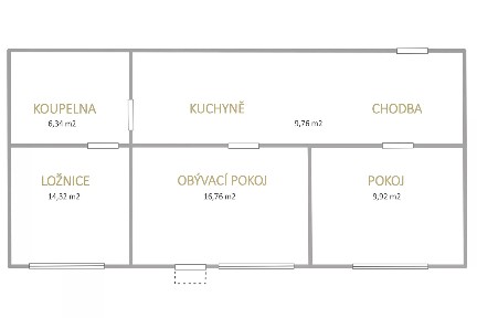 Prodej bytu 3+1 62 m²