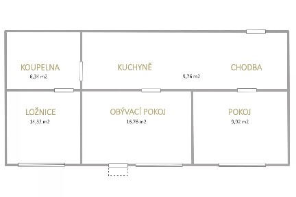 Prodej bytu 3+1 62 m²