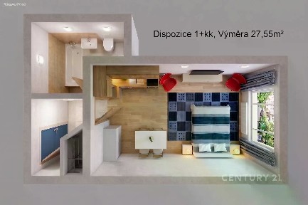 Pronájem bytu 1+kk 28 m² Libická, Praha - Vinohrady