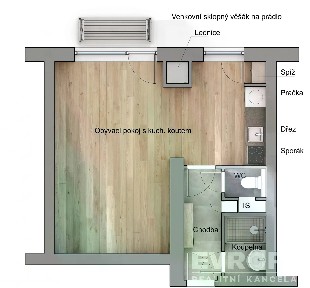 Pronájem bytu 1+kk 36 m² Tunelářů, Praha - Zbraslav
