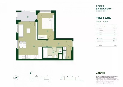 Prodej bytu 2+kk 54 m²