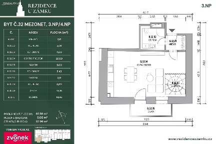 Prodej bytu 3+kk 80 m²