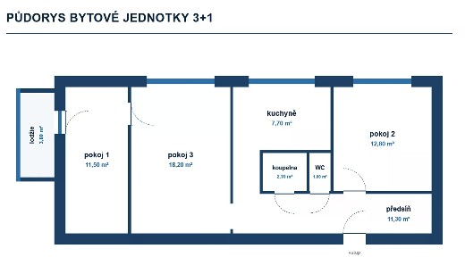 Prodej bytu 3+1 71 m²