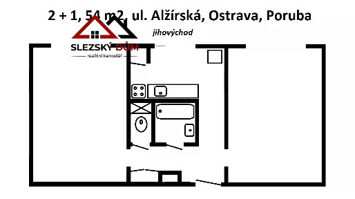 Pronájem bytu 2+1 54 m²