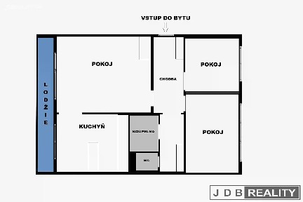 Prodej bytu 3+1 55 m²
