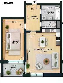 Pronájem bytu 2+kk 74 m²