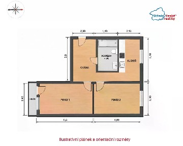 Prodej bytu 2+1 52 m²