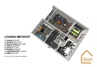 Prodej bytu 3+1 72 m²