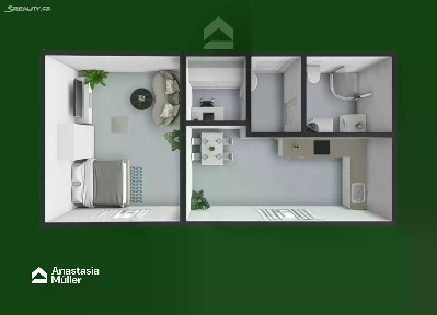 Pronájem bytu 2+kk 40 m²
