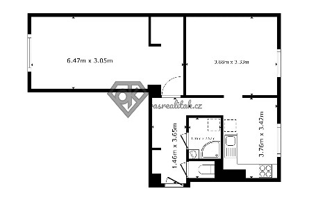 Pronájem bytu 2+1 53 m²