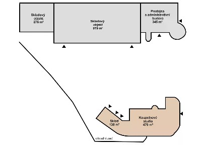 Pronájem skladového prostoru 2299 m²