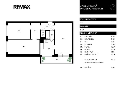 Prodej bytu 3+1 74 m²