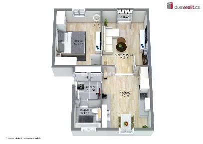 Prodej bytu 2+1 58 m²