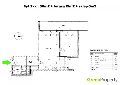 Prodej bytu 2+kk 58 m²