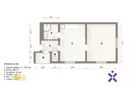 Prodej bytu 2+kk 50 m²