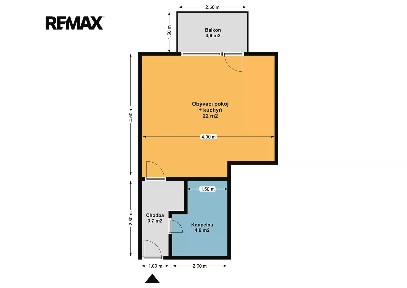 Pronájem bytu 1+kk 31 m²