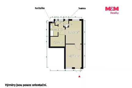 Pronájem obchodního prostoru 43 m²