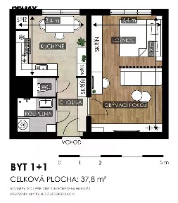 Prodej bytu 1+1 37 m²