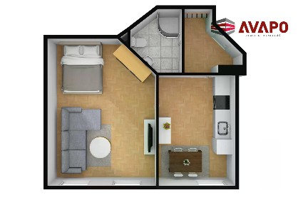 Pronájem bytu 1+1 43 m²