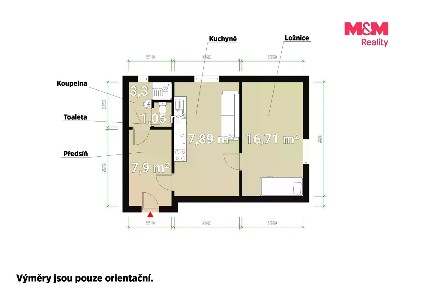 Prodej bytu 1+1 45 m²
