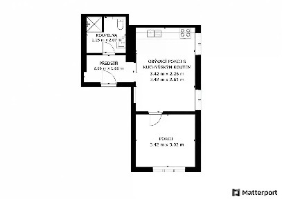 Pronájem bytu 2+kk 38 m²