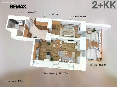 Prodej bytu 2+kk 56 m²