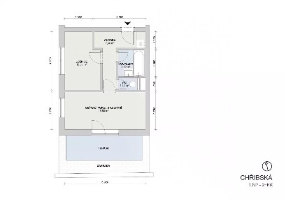 Prodej bytu 2+kk 43 m²