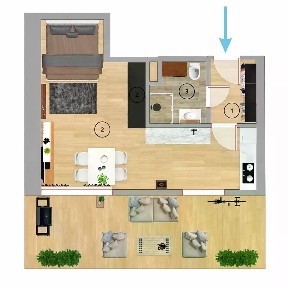 Pronájem bytu 1+kk 38 m²