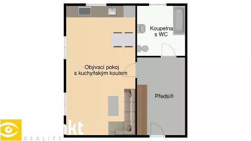 Pronájem bytu 1+kk 38 m²