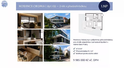 Prodej bytu 2+kk 47 m²