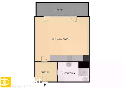 Pronájem bytu 1+kk 33 m²