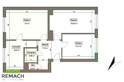 Pronájem bytu 3+1 67 m²