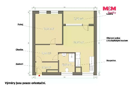 Pronájem bytu 2+kk 54 m²