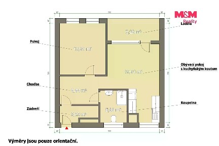 Pronájem bytu 2+kk 54 m²