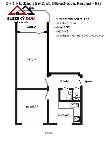 Prodej bytu 2+1 56 m²