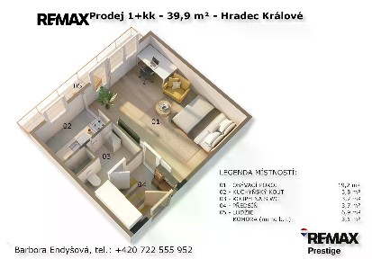Prodej bytu 1+kk 36 m²