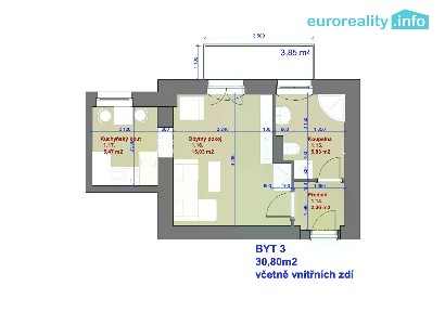 Prodej bytu 1+1 30 m²