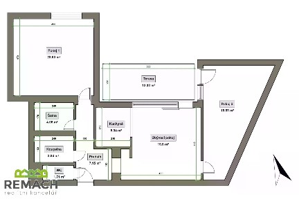 Pronájem bytu 3+kk 94 m²