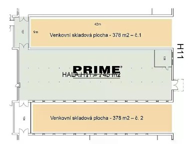 Pronájem skladového prostoru 756 m²