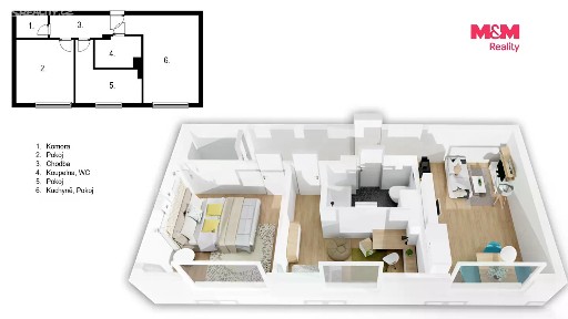 Prodej bytu 3+kk 54 m²