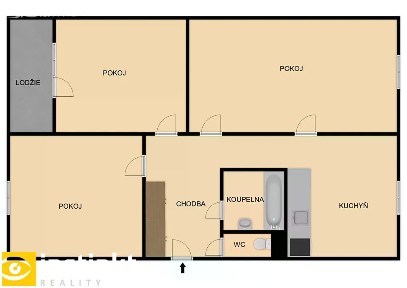 Prodej bytu 3+1 74 m²