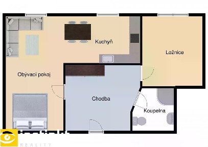 Pronájem bytu 2+kk 50 m²