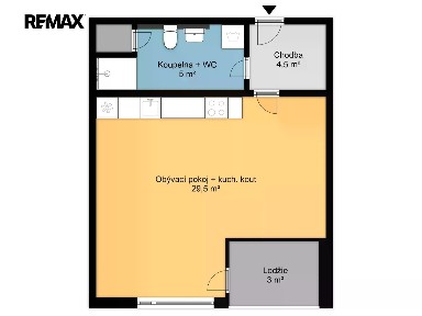 Pronájem bytu 1+kk 39 m²