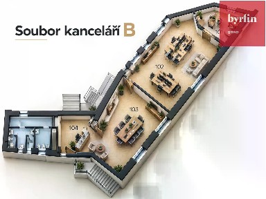 Pronájem kanceláře 138 m²