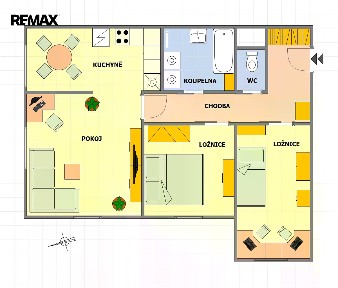 Pronájem bytu 3+kk 66 m²