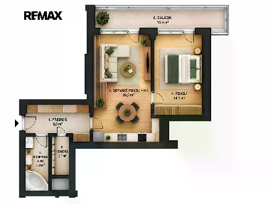 Prodej bytu 2+kk 61 m²